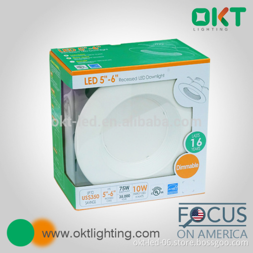 Jenny Easy Install 6'' recessed can light,16W LED Downlight